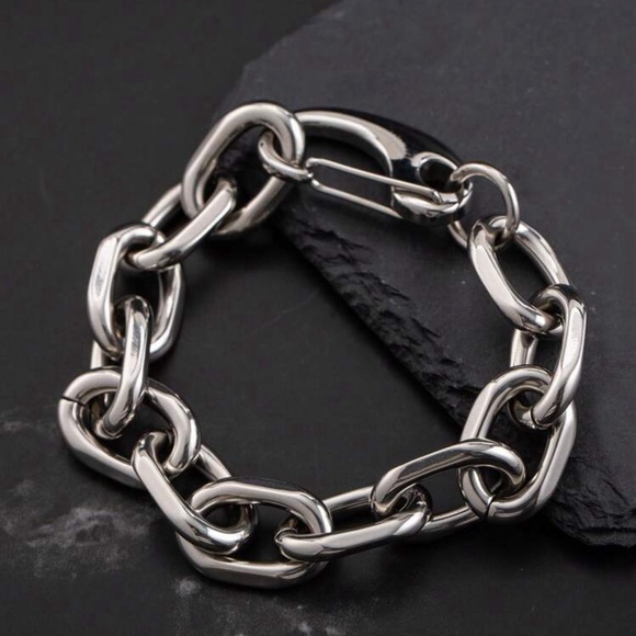 Other - Men Stainless Steel Fashionable Stainless Steel Wide Bracelet